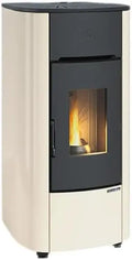 Poêle à granulés Extraflame Angelica Evo Ivoire - 8 kW - Hermétique ventilée - Ventilation exclue