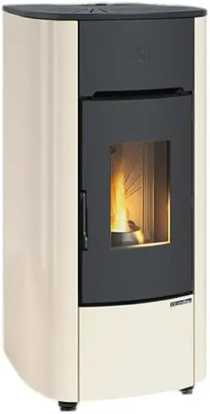 Poêle à granulés Extraflame Angelica Evo Ivoire - 8 kW - Hermétique ventilée - Ventilation exclue