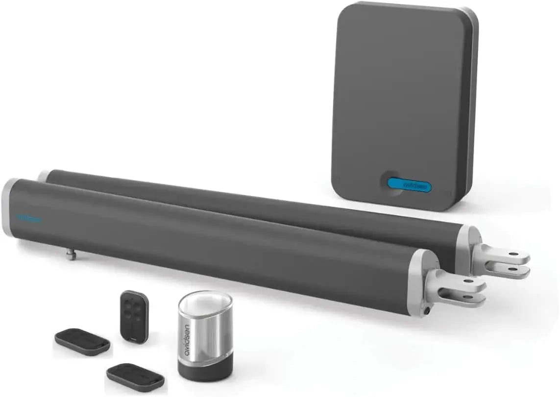 Avidsen Teha-SE Motorisation à Vérins Portail Battant avec 3 Télécommandes – gris
