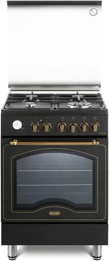 De'Longhi PEMA 664 CLSG Cuisinière à gaz – 2200 W / 8500 W, noir