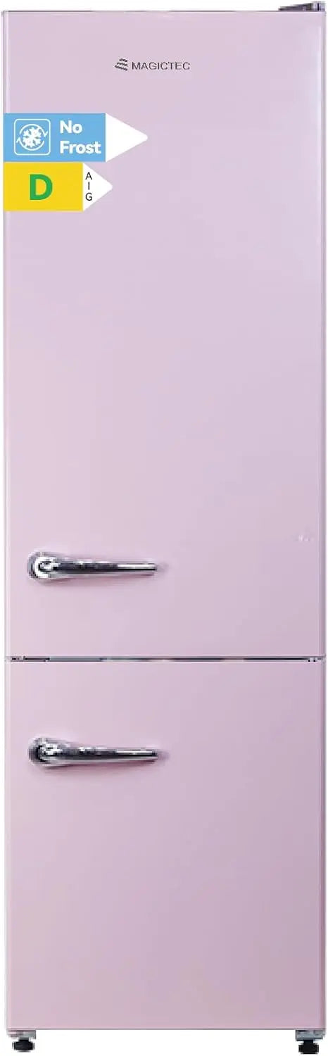 Magictec Frigo vintage réfrigérateur – 168 L / 68 L, gris/beige