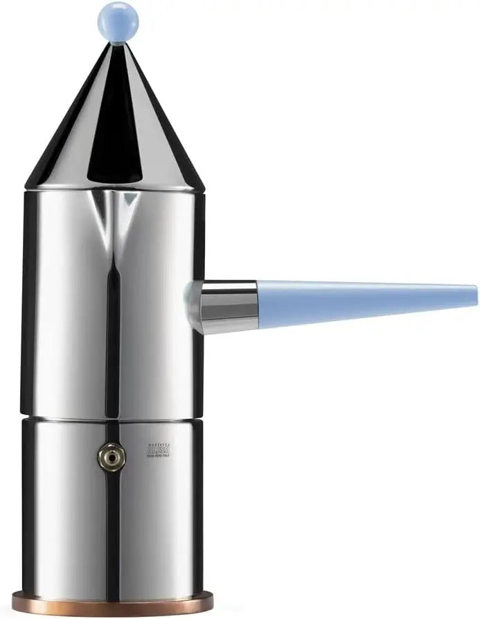 Alessi Caffettiera 3 Tazze La Conica manico lungo – gris/noir