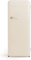 CREATE / RETRO FRIDGE 150 SAND/Réfrigérateur blanc cassé avec poignée sable et congélateur 281L / 102W – 60 x60 x150 cm