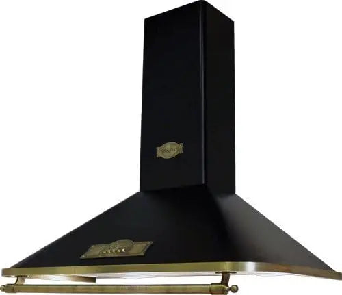 Hotte aspirante design rétro 90 cm/hotte murale EMPIRE/ 910 m³/h/hotte de cheminée noire – bronze