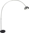 Lampadaire Arc avec télécommande – gris/noir