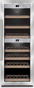 Caso WineComfort 38 Cave à vin design pour max. 38 bouteilles de vin jusqu'à 310 mm de hauteur avec deux – 120 kWh, gris/noir