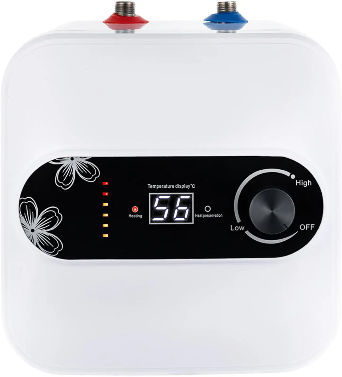 Chauffe-eau et petit chauffe-eau sous évier de 8 l - Résistant à la pression - 1500 W - Température – noir/gris