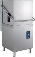 GastroHero Lave-vaisselle à hotte PROFI 54 SL 50 x 50 cm 400 V avec doseur de nettoyage et de rinçage – gris