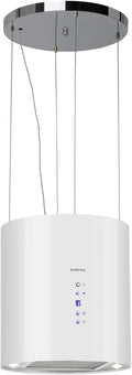 Klarstein Hotte Aspirante Ilot Central de Cuisine Silencieuse et Design – 522 m³/h, gris