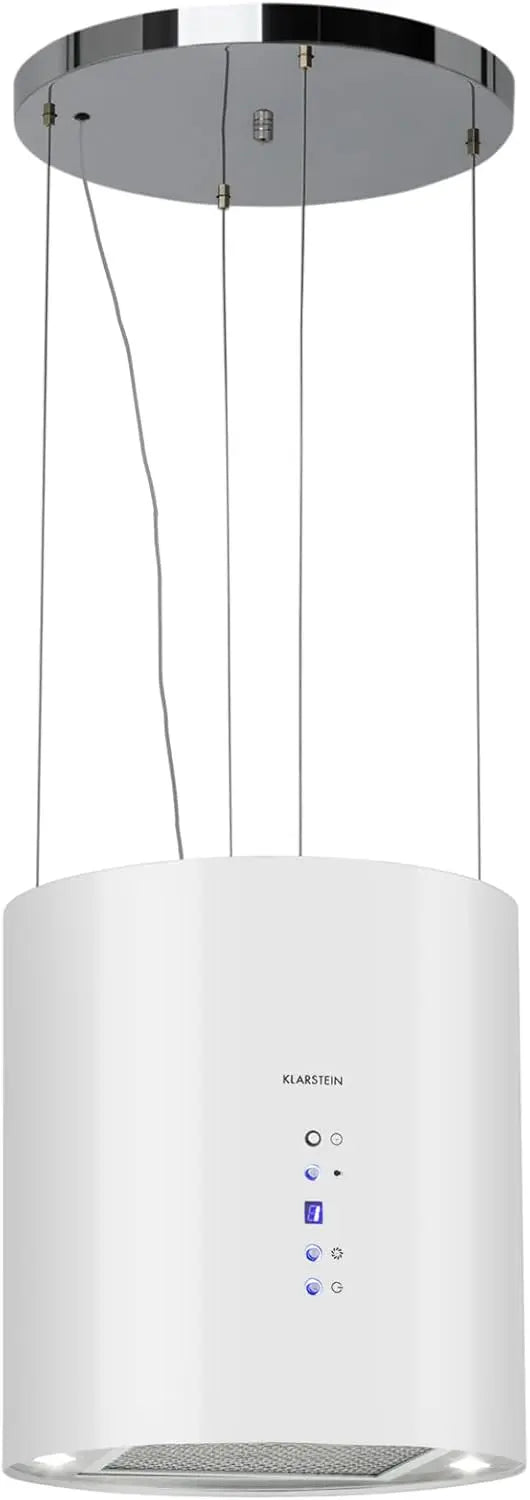 Klarstein Hotte Aspirante Ilot Central de Cuisine Silencieuse et Design – 522 m³/h, gris