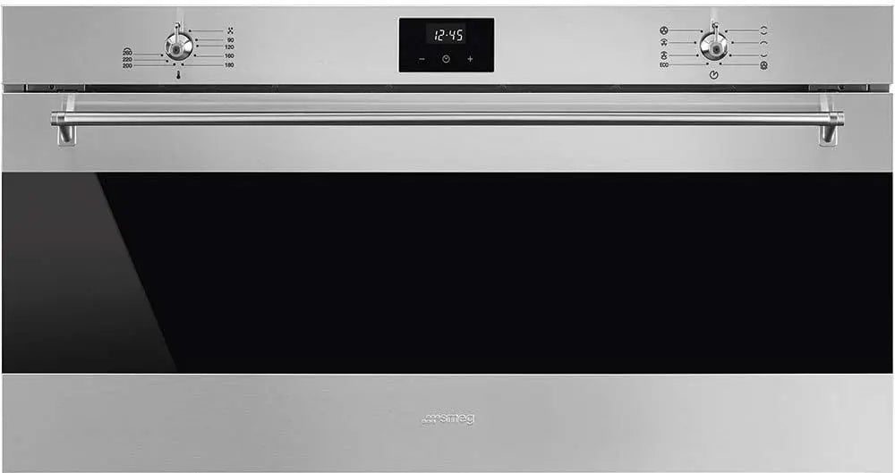 SMEG Four encastrable EcoClean SFR9300X – 40 W, 85 litres, gris/noir