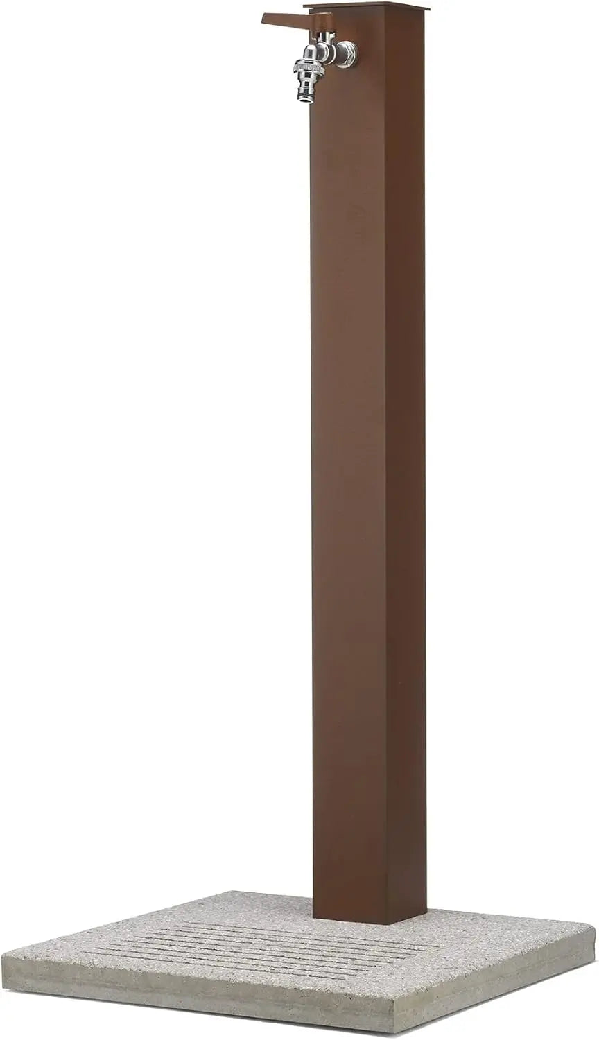 Fontaine de jardin avec robinet et base en béton Belfer 42/QBM Rouille – gris/orange/marron