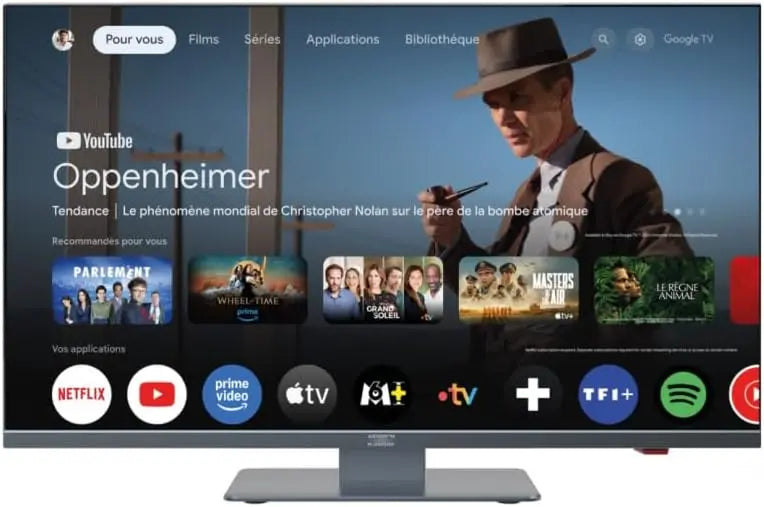 Antarion téléviseur connecté 18,5' 47cm Google téléviseur - 12/24/220V - Bluetooth & Lecteur DVD – 13 W, noir