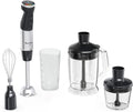 Moulinex - Quickchef+ Mixeur Plongeant avec fouet et 2 hachoirs - 1000W – 800 ml / 500 ml, gris/noir