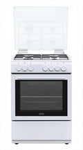 DL 664 EW Cuisinière à gaz avec four électrique – 0,87 kWh, 60 x 60 cm, blanc