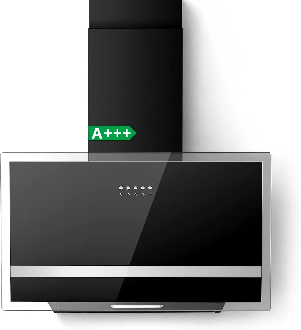 TopStrong Hotte Aspirante 60cm – 35 W / 1,5 W, 400 m³/h, 7 kWh, noir/gris