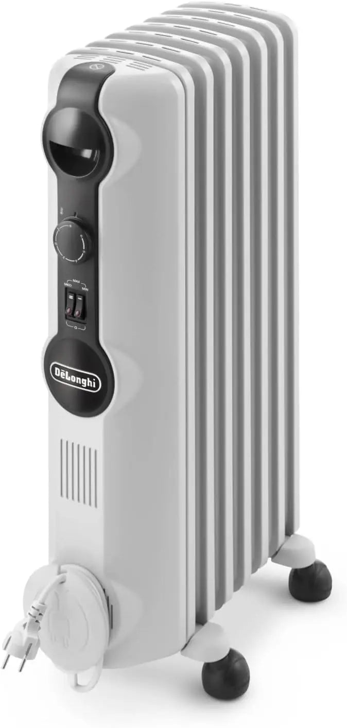 De'Longhi Radia S - Radiateur à Huile pour Pièces jusqu'à 45m³ – TRRS0715, 1500 W, blanc