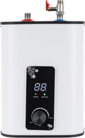 Chauffe-eau Sous Évier 8L,1500W Mini Chauffe Eau Instantané Electrique avec LED Affichage Numérique – 60 Hz, noir/gris
