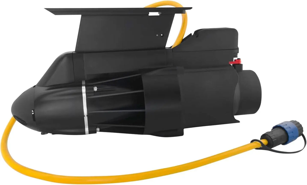 Aileron électrique à hélice SUP directionnelle pour bateau de pêche – DC12, 200 W, sans batterie, noir/gris