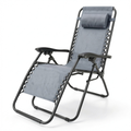 Chaise de jardin, coloris gris, pour la terrasse ou le jardin