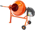 Malaxeur à béton bétonnière 63 litres HBM – 50 Hz, orange/rouge/gris