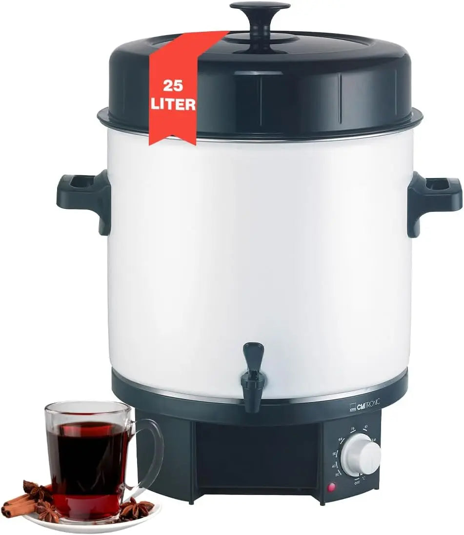Clatronic 2in1 Machine à boissons chaudes & à mettre en conserve avec réservoir de 25L – 1800 watts / 1800 W, 50 Hz, gris/noir