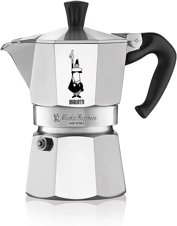 Bialetti - Moka Express: La Cafetière Expresso Iconique – 190 Ml, argenté