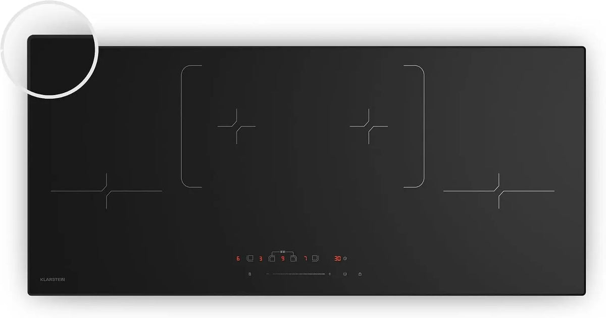 Klarstein Velaire Plaque Induction 90cm - 4 Zones – 7000 W, noir