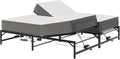 VidaXL Cadre de lit électrique réglable 160 x 200 cm – gris