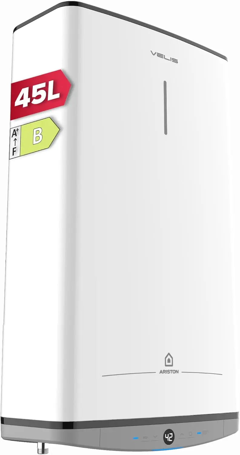 Ariston VELIS DUNE 45 litres - Chauffe-eau électrique Ultra-Plat - 13% d'Economies d'Energie - Conçu – gris
