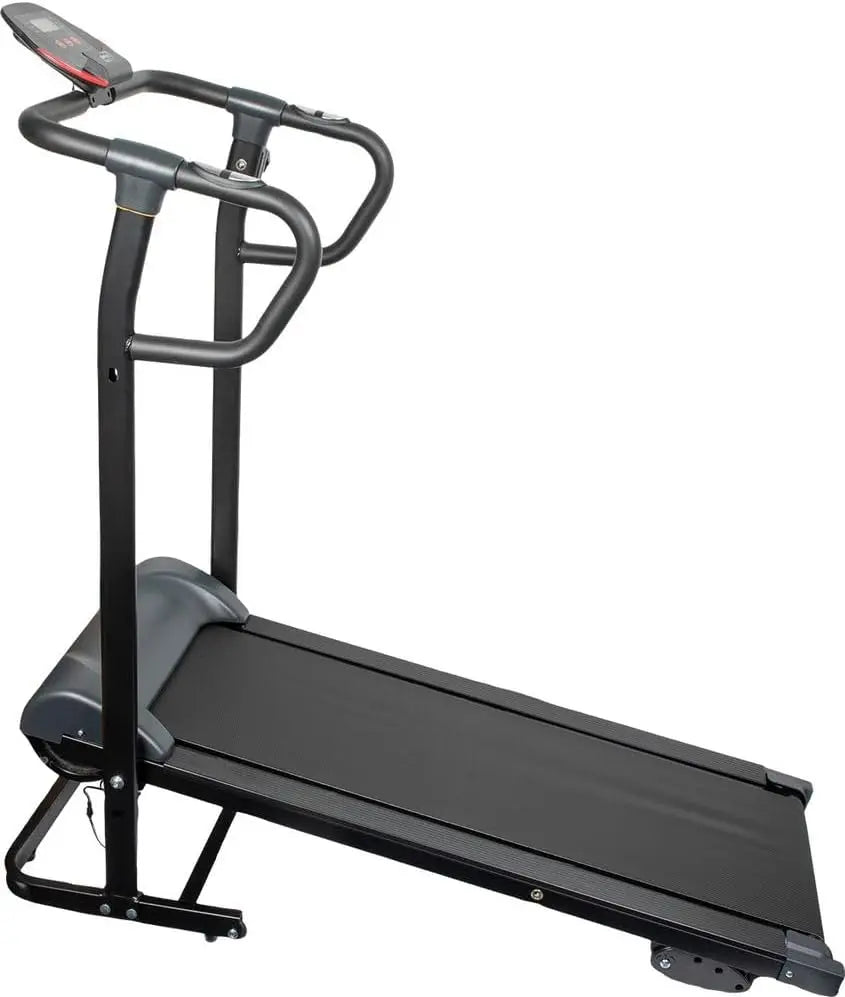 Bodyline Tapis de Course magnétique refermable Fly - 3 Niveaux d'inclinaison - 8 Niveaux de résistance – gris/noir