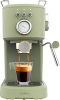Cecotec Cafetière espresso compacte Power Espresso 20 Retro vert. 1100 W – 1,25 litre