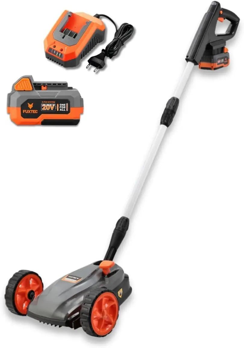 FUXTEC Tondeuse FX-E1RMEH20-SET • sans Fil 20V 300W Coupe 220mm kit – 4 Ah, gris/orange