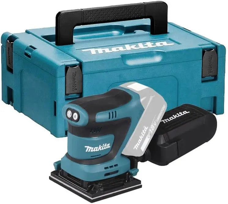Ponceuse vibrante 18V LXT 112x102 mm Produit seul en MAKPAC - MAKITA DBO480ZJ – bleu/noir