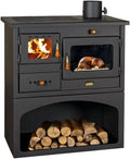Cuisinière à Bois BALKAN ENERGY 1P34,10.1kW – 10,1 kW, gris/noir