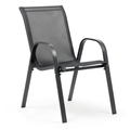 Chaise de jardin, coloris gris et anthracite, pour la terrasse ou le jardin