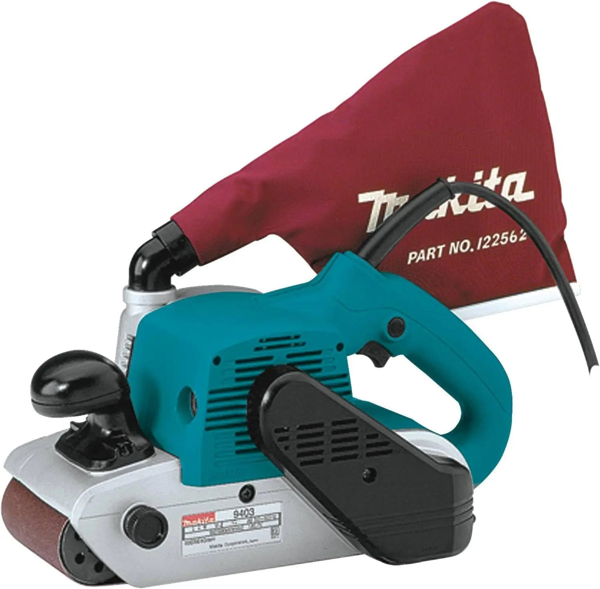 Makita 9403 Ponceuse à Bande Limage 100mm 1200W – gris/bleu/rouge