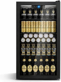 TRIUMPHKEY Réfrigérateur à Boissons 86 L avec Refroidissement Uniforme et Sans Givre – noir/gris