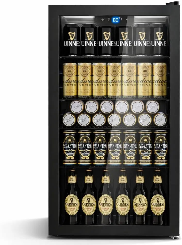 TRIUMPHKEY Réfrigérateur à Boissons 86 L avec Refroidissement Uniforme et Sans Givre – noir/gris