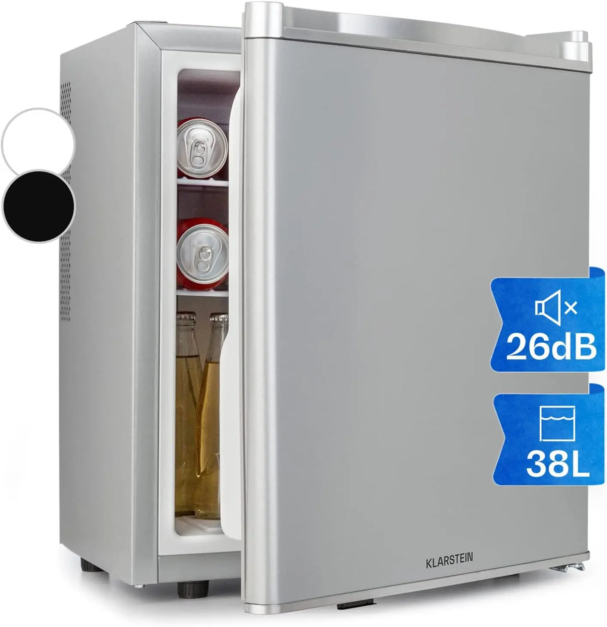 KLARSTEIN mini réfrigérateur pour chambre – 38 litres, 43 x 51 x 41 cm, gris