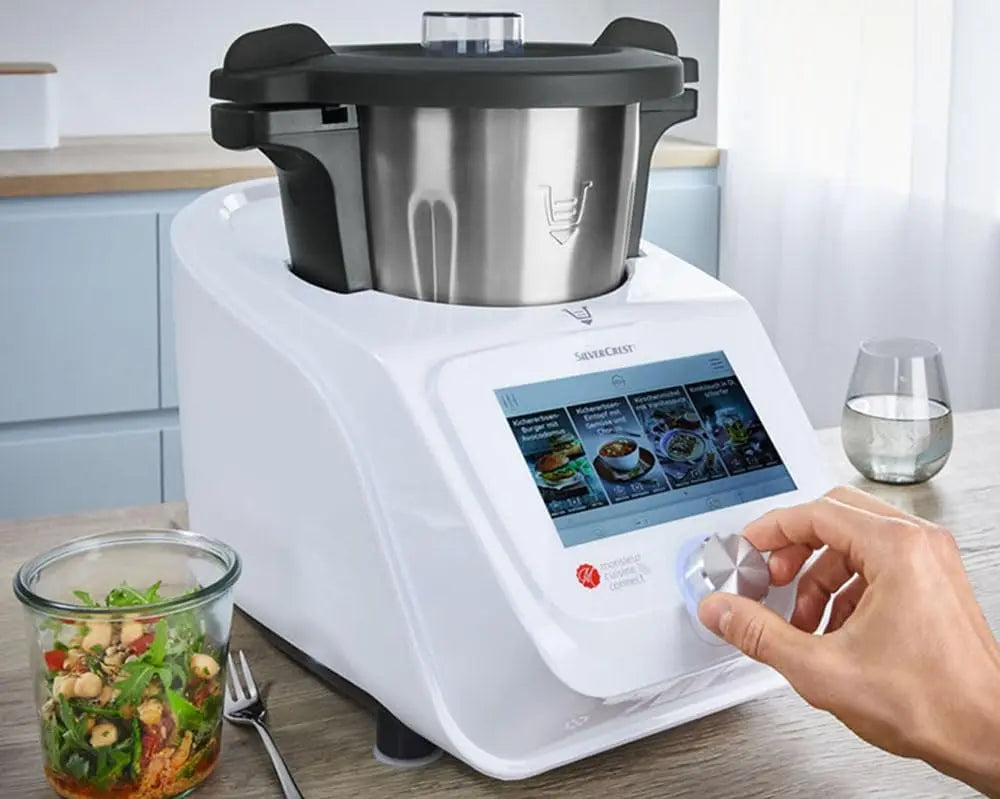 PSIDE Silvercrest Kitchen Tools Monsieur Cuisine Connect SKMC 1100 A1 Robot de cuisine 1100 W 1 pièce – 3 litres, blanc