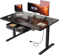 SOLAVERO Bureau Assis Debout Électrique – 120 x 80 cm, noir
