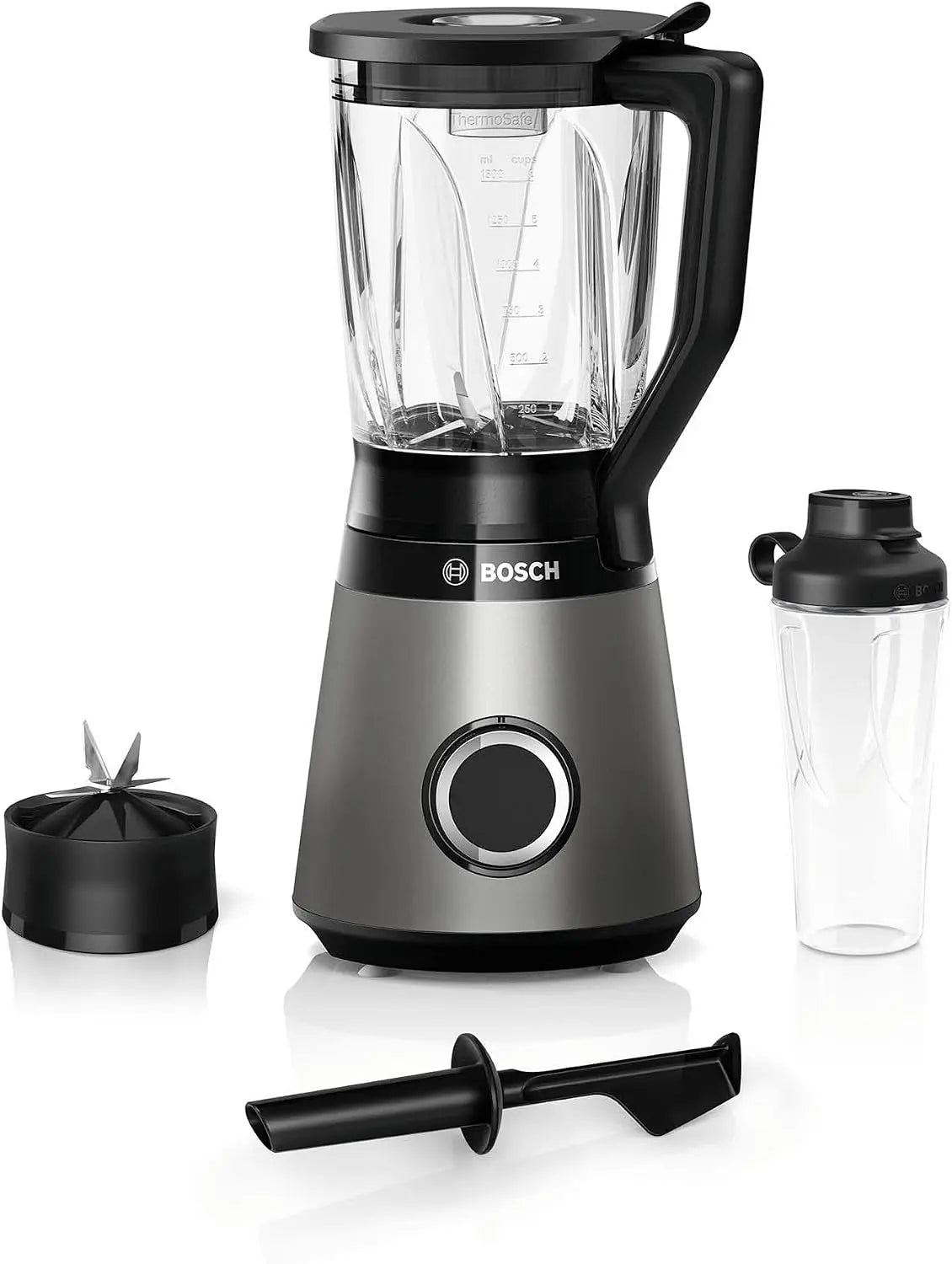 Bosch MMB6174SN Série 4 VitaPower - Blender mixeur – 1,200 W, 1,5 l, gris/noir