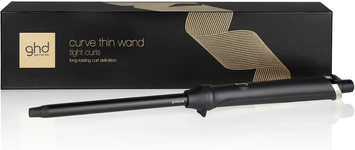 Ghd - Boucleur ghd Thin Wand - Fer à friser Professionnel ultra-fin 14mm – noir/gris