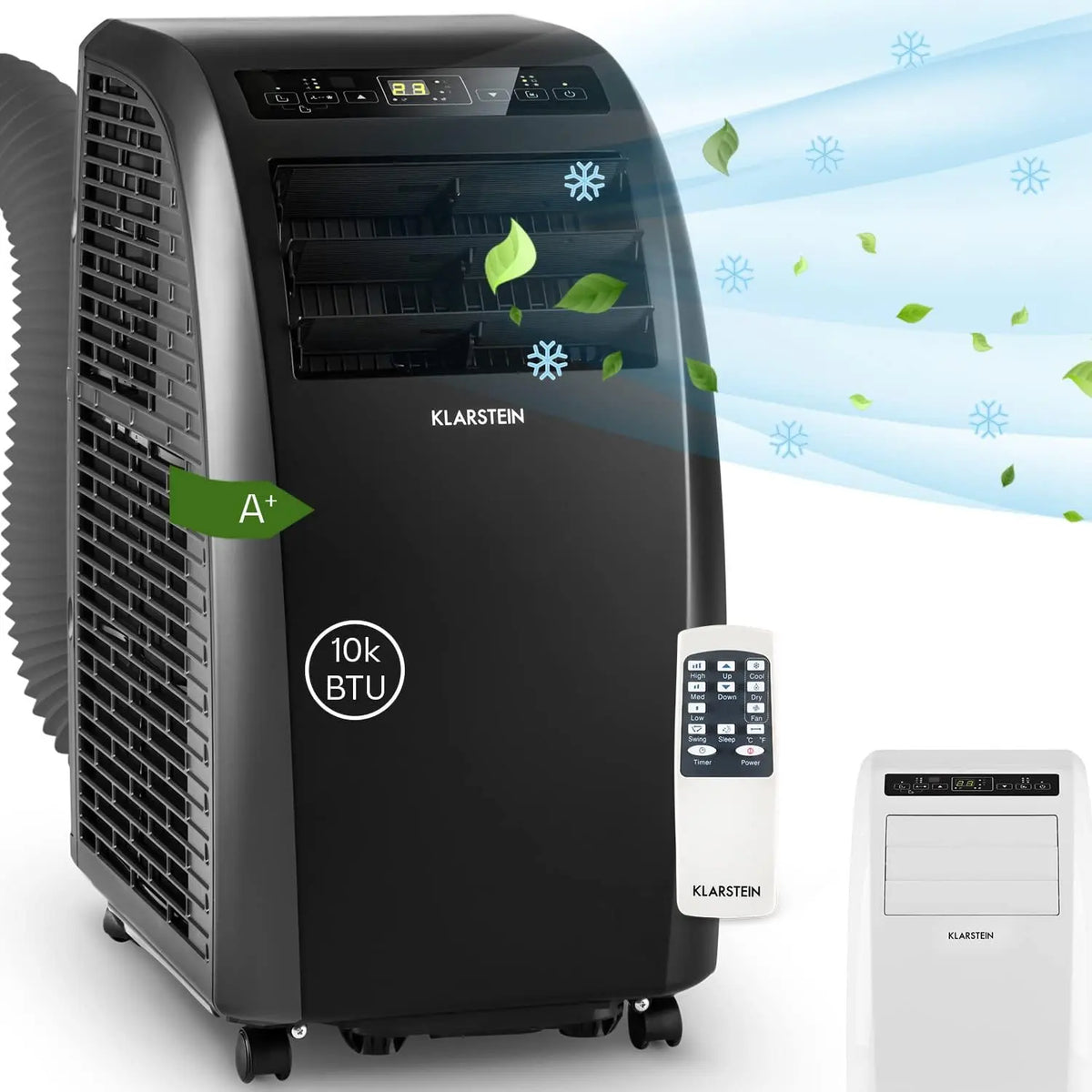 Klarstein Climatiseur Mobile Silencieux – 3,0 kW, noir/gris