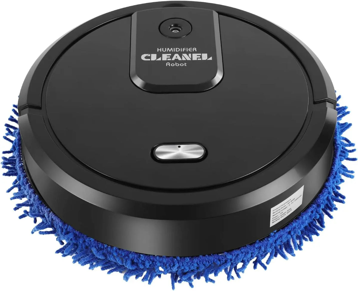 Robot aspirateur automatique avec fonction d'essuyage humide/sec – gris/noir