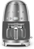 Smeg Machine à Café Filtre DCF02BLEU – 1050 W, 1,4 litre / 1,25 litre, 50 Hz, argenté