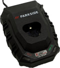 Parkside Chargeur de Batterie 12 V PLGK 12 A3,2,4 A – 50 W, 2 Ah / 5 Ah, sans batterie, noir