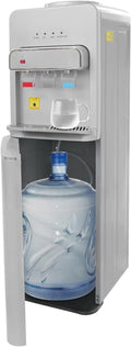 Distributeur d'eau sur pied avec chargement au sol – 550 W, argenté