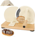XIAPIA Trancheuse À Pain Manuelle Épaisseur Réglable 0.1-20 mm – blanc/beige
